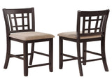 Tan and Espresso Lattice Back Counter Height Stools B062P145640