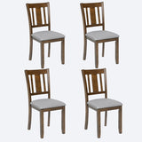 Wooden Dining Chairs Set of 4, Kitchen Chair with Padded Seat, Upholstered Side Chair for Dining W1998126424