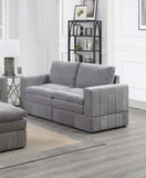 1pc LAF/RAF One Arm Chair Modular Chair Sectional Sofa Living Room Furniture Granite Morgan Fabric B011126789