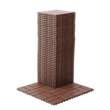 Plastic Interlocking Deck Tiles,44 Pack Patio Deck Tiles,12"x12" Square Waterproof Outdoor All W206P151695