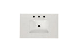 30" Bathroom Vanity with Sink, Fully Assembled Bathroom Sink Cabinet with Marble Countertop, Navy W1573P237849
