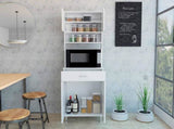 Santa Maria 1-Drawer 1-Shelf Area Pantry with Adjustable Metal Legs White B06280024
