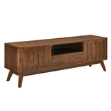 Mid Century Modern Fluted TV Stand for 65 inch TV, Entertainment Center with Storage, Farmhouse Wood W1801P195690