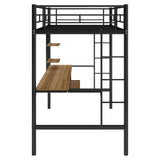 ZNTS Loft Bed with Desk and Shelf , Space Saving Design,Twin 22087504