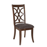 Brown and Dark Walnut Cross Back Side Chairs B062P182697