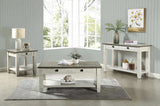 Rosy Brown and Antique White Finish 1pc End Table with Drawer Bottom Shelf Wooden Living Room B011P175714