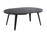 Extendable table,DINING TABLE,OFFICE TABLE,COFFEE TABLE,metal leg,MDF top,100/140/180x100x75cm,BLACK W234P288307