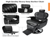 Heavy Duty Reclining Barber Chair,All Purpose Hydraulic Recline Barber Chair Salon Beauty Styling 21347866