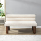 Upholstered Dining Bench, End of Bed, Entryway Bench, Boucle Ottoman for Dining Room, Bedroom, N779P292154A