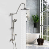 Shower System with Rain Showerhead, 5-Function Hand Shower, Adjustable Slide Bar and Soap Dish for DSAE103BN