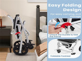 4-in-1 Commode Wheelchair Bedside/Shower/Raised Toilet Seat, 10" Wheels, Foldable, 02069961