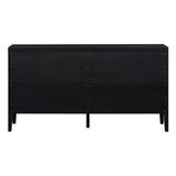 TREXM Retro Sideboard door with Circular Groove Design Round Metal Door Handle for Entrance, Dinning WF307723AAB