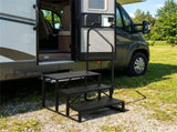Heavy Duty 3-Step RV Step Stool with Adjustable Handrail 660LBS Capacity Metal Stairs 85763373