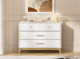 3 Drawer Dresser for Bedroom,Modern Chest of Drawers,Small Dresser Nightstand Organize with Rose 53116707