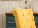 Habit Solid Wood Tufted Parsons Dining Chair, Set of 2, Yellow T2574P164546