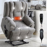Dual Motor Heat Massage Infinite Position Up to 350 LBS Electric Power Lift Recliners with W3224P288433