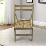 Furniture Slatted Wood Folding Special Event Chair - Wood, Set of 4, FOLDING CHAIR, FOLDABLE STYLE W49542179