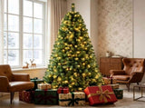 7 FT Pre-Lit Artificial Christmas Tree with 500 Dual Color LED Lights, 1181 Branch Tips Hinged PVC 07133889
