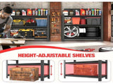 3-Layer Storage Rack, Metal Storage Rack, Adjustable Height Partition, Suitable For Living Room, 87908657