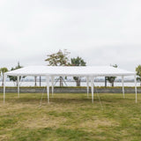 ZNTS 3*9m Non-Cloth PE Cloth Plastic Sprayed Iron Pipe Outdoor Party Tent White 15998186