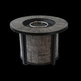 Outdoor Propane Fire Pit, Square Stonecrest Gas Fire Pit for Outside Patio, Concrete Propane Fire W2734P194108