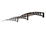 80*38in Household Application Door & Window Rain Cover Eaves Brown Board & Black 38522400