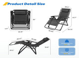 Zero Gravity Lounge Chair, Heavy-Duty Folding Recliner for Patio & Lawn with Adjustable Backrest, 98941858