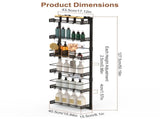 6-Tier Over the Door Pantry Organizer, Large Metal Door Spice Rack, Hanging Heavy-Duty Pantry Door 68119486
