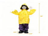Halloween Animatronic Haunted Boy Prop Glowing Eyes & Moving Arms, Sound Activated Zombie Boy 27227645