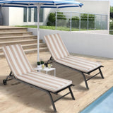 2PCS Set Outdoor Lounge Chair Cushion Replacement Patio Funiture Seat Cushion Chaise Lounge Cushion 59643055