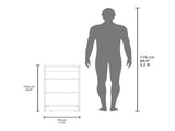 White Freestanding Bathroom Shelf with Open Storage B062P252188