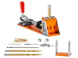 Pocket Hole Jig Kit Aluminum Alloy Adjustable Depth 1/2-1 1/2 Inch with 2 Step 19089300