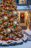 4PCS Set 4.7" Christmas Glass Ball Ornaments Holiday Tree Hanging Decorations Party Decor Supplies 88655594