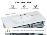 36" Bathroom Vanity Set with Ceramic Undermount Sink, 2 Tip-Out Drawers & Soft-Close Hinges, Modern W2896P318471