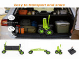 Fishing Cart Beach Cart Collapsible Wagon 9.85'' All-Terrain Wheels for Sand, Heavy Duty Garden Cart 36035924
