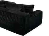 94.06 Inch Right Chaise L Shaped Boneless Cloud Sectional Sofa, Modular Corduroy Couch with Arm W1193P539072