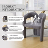COOLMORE Contemporary Designed Velvet Fabric Upholstered Accent/Dining Chair /Barrel Side Chairs W395P224765