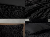 King/Cal King Ruched Fur Down Alternative Comforter Set B035129368