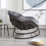 Outdoor Rattan Rocking Chair,Padded Cushion Rocker Recliner Chair Outdoor for Front Porch, Living 25368151