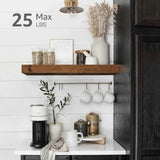 ZNTS Bathroom Shelves Floating Shelves for Wall Shelf Over Toilet Small Wall Mounted Farmhouse Decor 16 W2181P194269