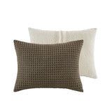 Waffle Knit Chenille Comforter Set Full/Queen B035P294136
