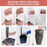 30 in Tall Large Flower Potser with Self-Watering Drainage Holes&Inner Trays Indoor Outdoor W3213P325511