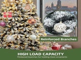 6ft Pre-lit Snow Flocked Christmas Tree with 1000 Branch Tips & 250 Lights, Christmas Pine Tree with 38625631