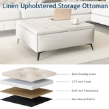 35 inch Wide Square storage benches Coffee Table with Lift Top Oversized Storage Ottoman in W1170P269768