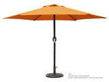 7.5ft Patio Umbrella with Crank Handle Outdoor Market Umbrella with 6 Sturdy Umbrella Ribs 79793071