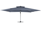 11FT Patio Umbrella Outdoor Square Double Top Umbrella in Gray T3609P347438