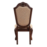 Beige and Espresso Solid Back Side Chairs B062P189085