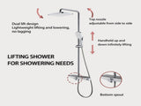 Triple function shower system Shower systems including rainfall showerheads and handheld showers W2071P227920