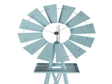 8FT Weather Resistant Yard Garden Windmill Blue 54241539