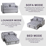 3 in 1 Convertible Sleeper Sofa Bed, Modern Pull Out Couch Bed, Adjustable Backrest, Velvet Loveseat W2121P179225